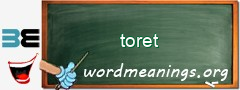 WordMeaning blackboard for toret